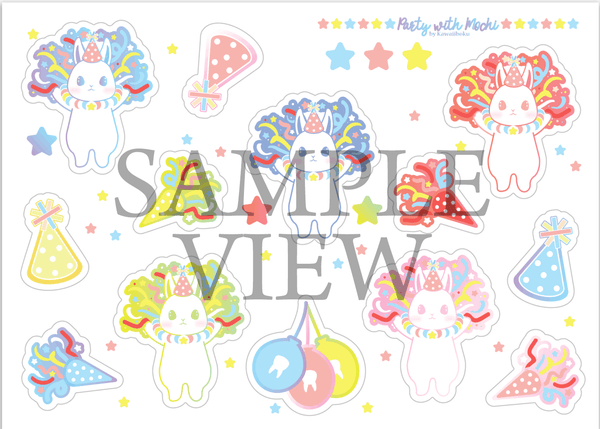 Party With Mochi | Sticker Sheet