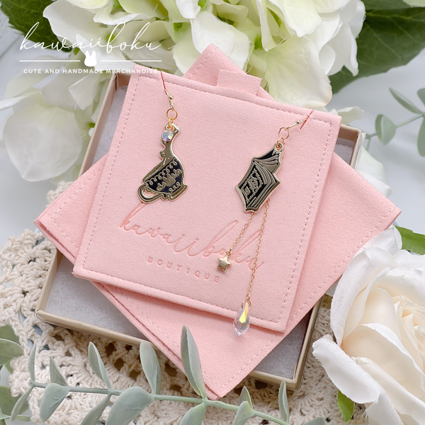 Wonderland Teacup Storybook Black Handmade by Kawaiiboku